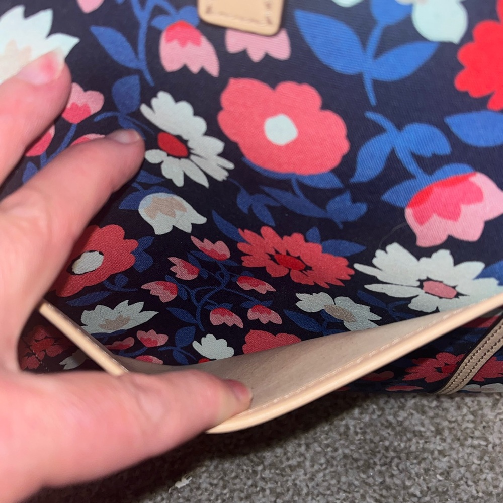 Kate Spade Washington Square Mega Sam Tote Rich Navy Pxru8568 Floral Print - Picture 9 of 10